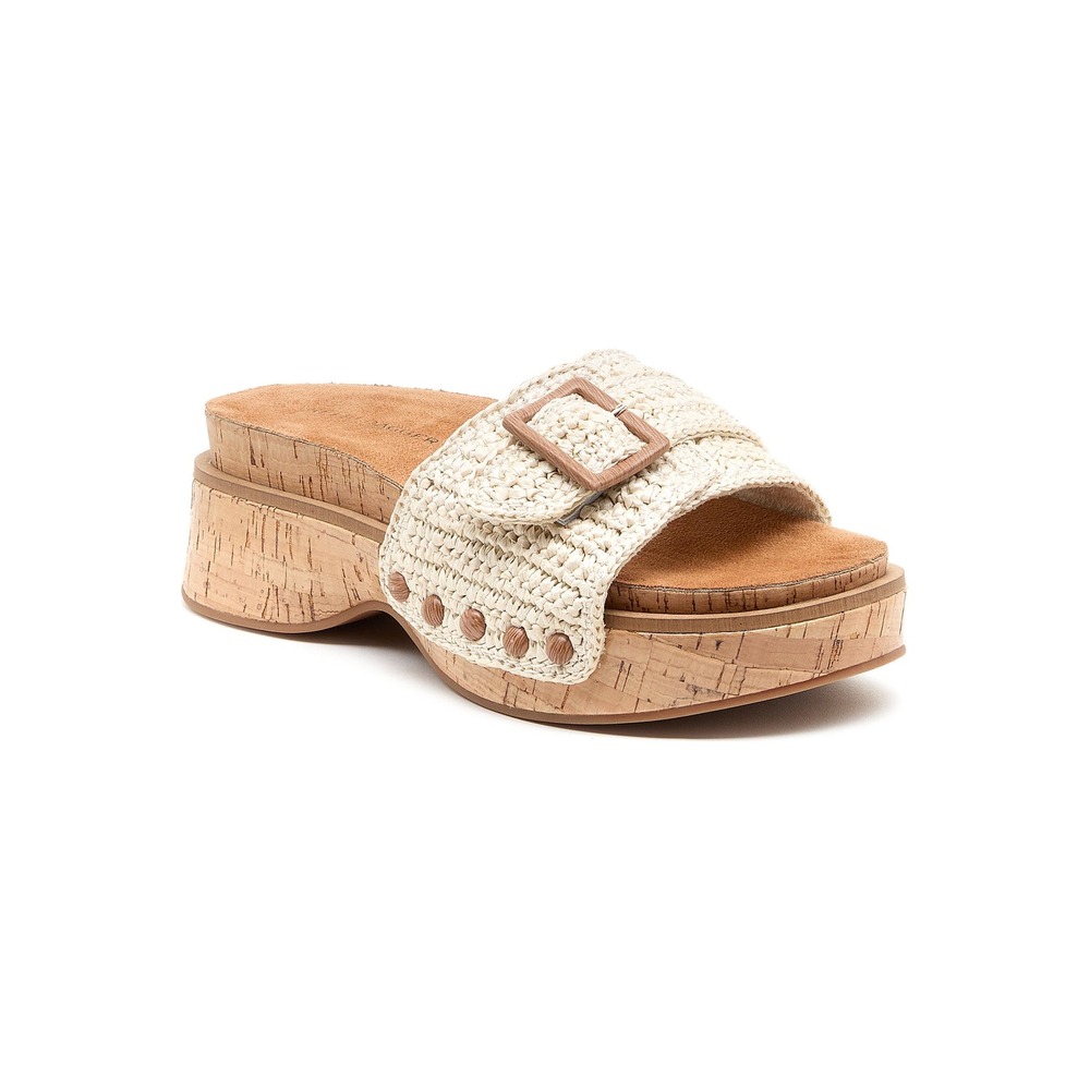 Kelsi Dagger Brooklyn Raffia Cork Platform Slide Sandals C415XX/1224 Size 7